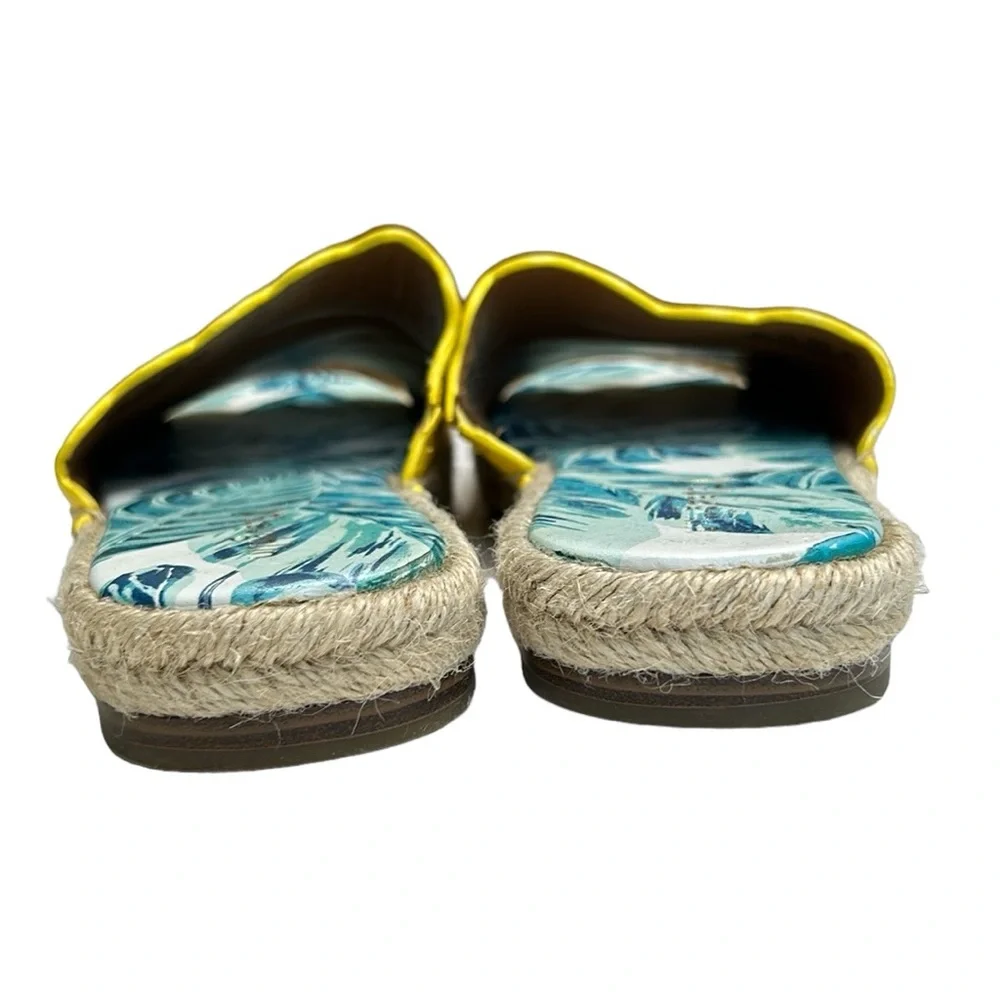 J. McLaughlin Aries Leather Scalloped Sandals‎ Yellow 9.5